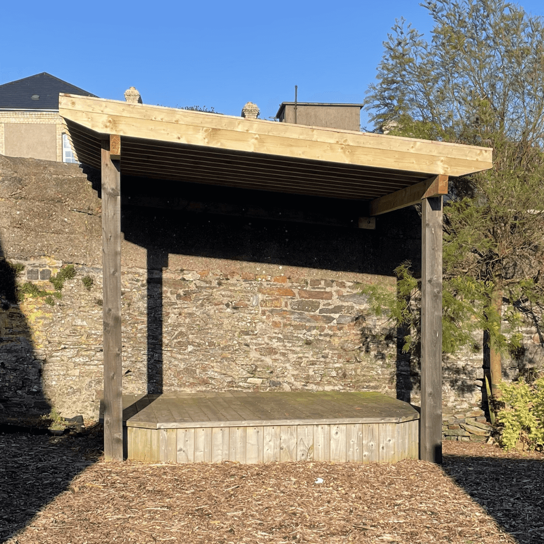 Event stage at Top of the City Garden